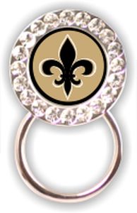 Rhinestone Eyeglass Holder: Fleur de Lis