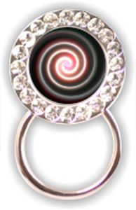 Rhinestone Eyeglass Holder: Swirl