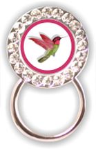 Rhinestone Eyeglass Holder: Hummingbird