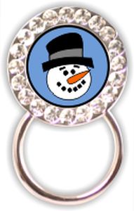 Snowman Rhinestone Eyeglass Holder