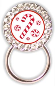 Candy Cane Rhinestone Eyeglass Holder