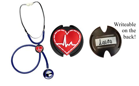 Stethoscope ID Tags - EKG Heart