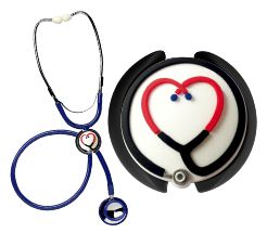 Stethoscope ID Tags with Soft 3D Rubber Stethoscope